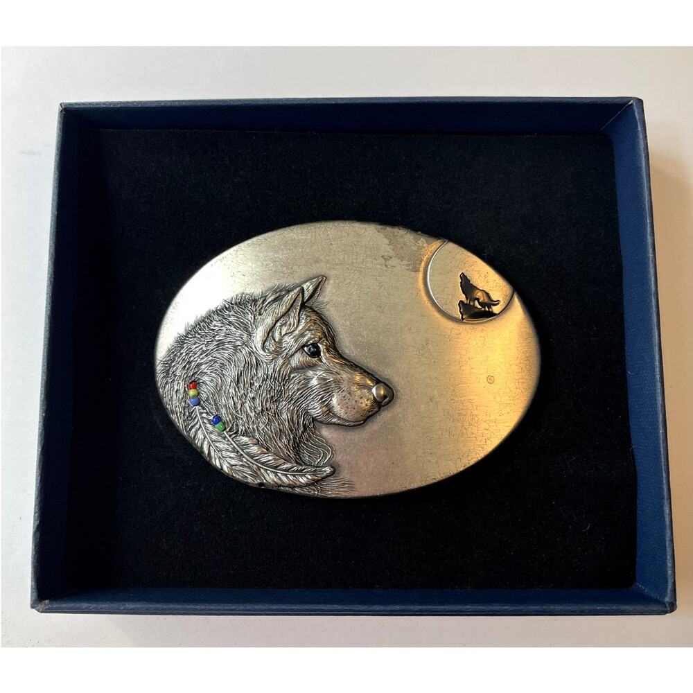 Jean’s Friend Wolf Native American Belt Buckle